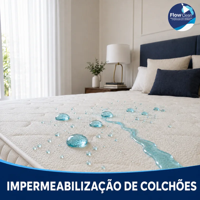 Impermeabilização de colchão realizada pela Flow Clean em Bauru